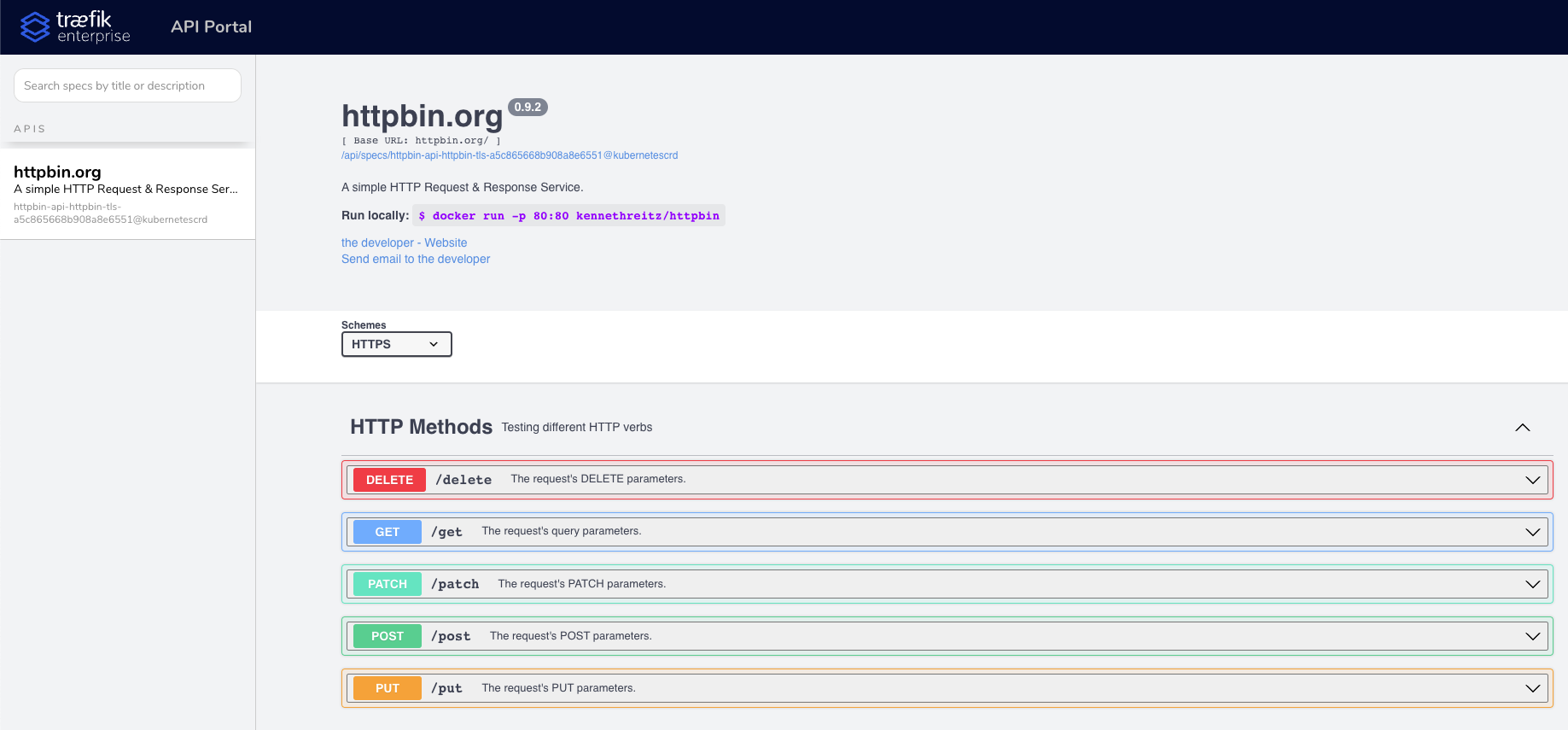 Traefik Enterprise API Portal