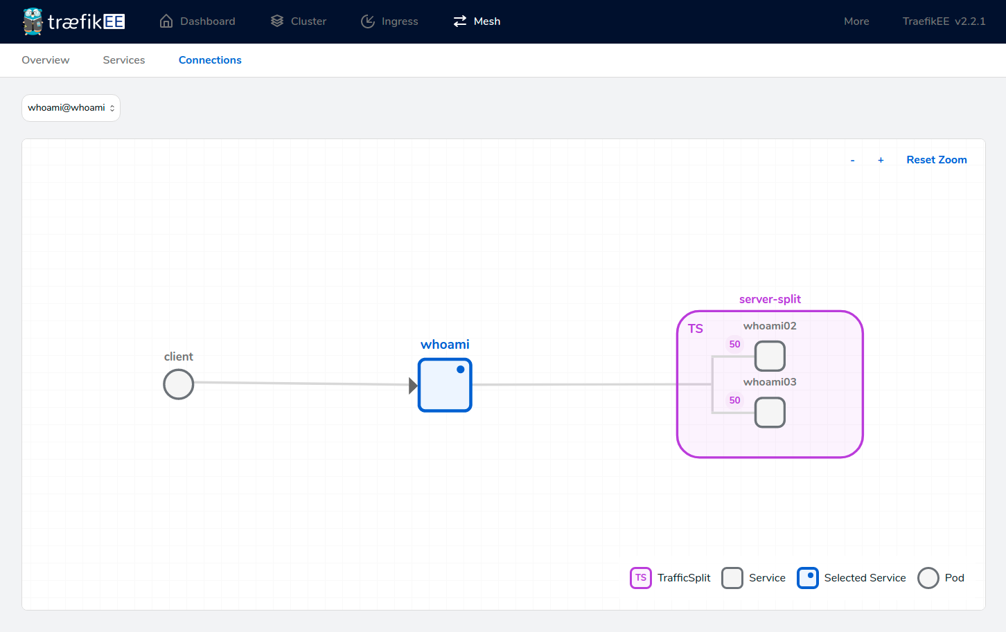 Traefik Enteprise WebUI Mesh